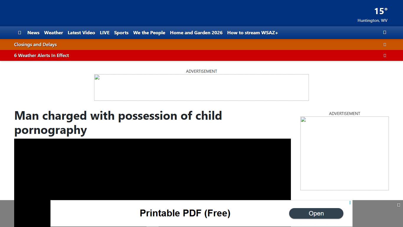 Man charged with possession of child pornography