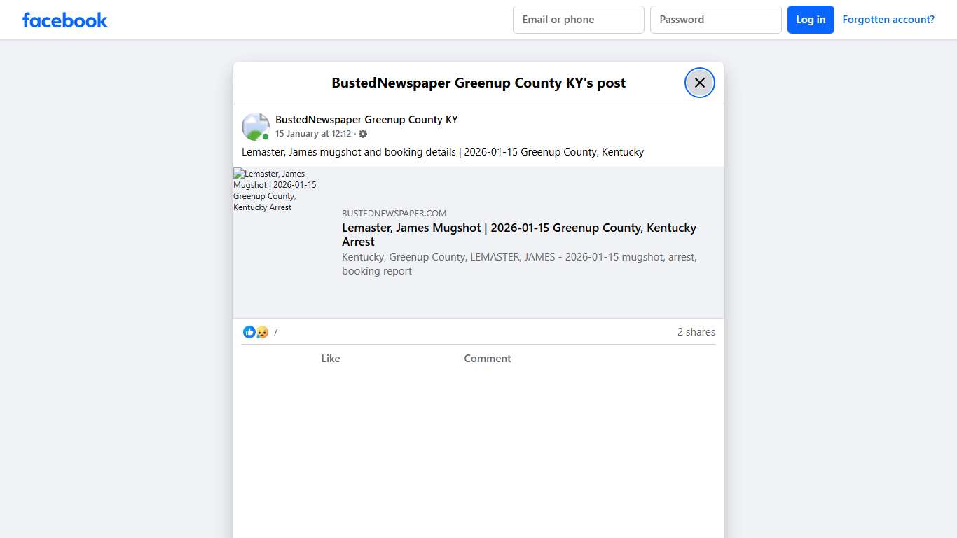 Lemaster, James... - BustedNewspaper Greenup County KY Facebook